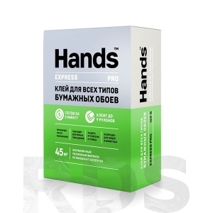 Клей для всех типов бумажных обоев Hands Express PRO 160г - фото