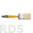 Кисть плоская, серия*90*, щетина из полиэстера, ручка 2K, размер 35мм, желтый, HARDY /0200-904435 - фото