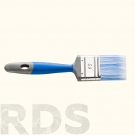 Кисть плоская, серия*90*, щетина из полиэстера, ручка 2K, размер 35мм, синяя, HARDY /0204-904435 - фото