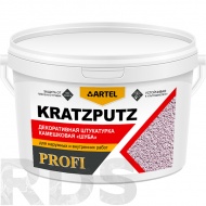 Штукатурка "Шуба" фасадная ARTEL Profi Kratzputz, зерно 1мм, 15кг (пакет) - фото