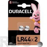 Батарейка LR44 "Duracell", 2шт/уп - фото