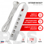Фильтр сетевой SFX-6es-4m-W, 6 гнезд, 4 м, ЭРА - фото 2