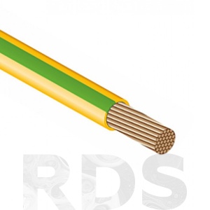 Провод силовой ПуГВнг(А)-LS 1х6  желто-зеленый - фото