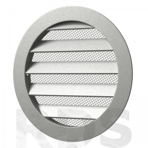 Решетка вентиляционная круглая D275 алюминиевая с фланцем D250 25РКМ - фото