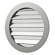 Решетка вентиляционная круглая D275 алюминиевая с фланцем D250 25РКМ - фото
