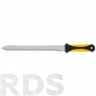 Нож для резки теплоизоляционных плит FIT, прорезиненная ручка, 240 мм, "FIT" - фото