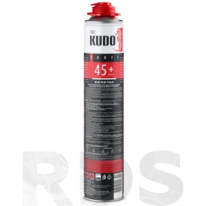 Пена монтажная профессиональная огнестойкая KUDO PROFF 45+ FIREPROOF CONTROL SYSTEM, всесезонная, 1000 мл - фото