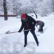Лопата снеговая, 500х375мм, 3-х бортная, без черенка, с планкой - фото 2