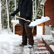 Лопата снеговая, 400 х 470 х 1600 мм, с черенком 1 сорт - фото 2