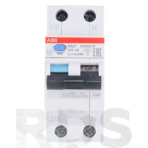 Выключатель автоматический дифференциального тока DSH201R C25 AC30 ABB - фото
