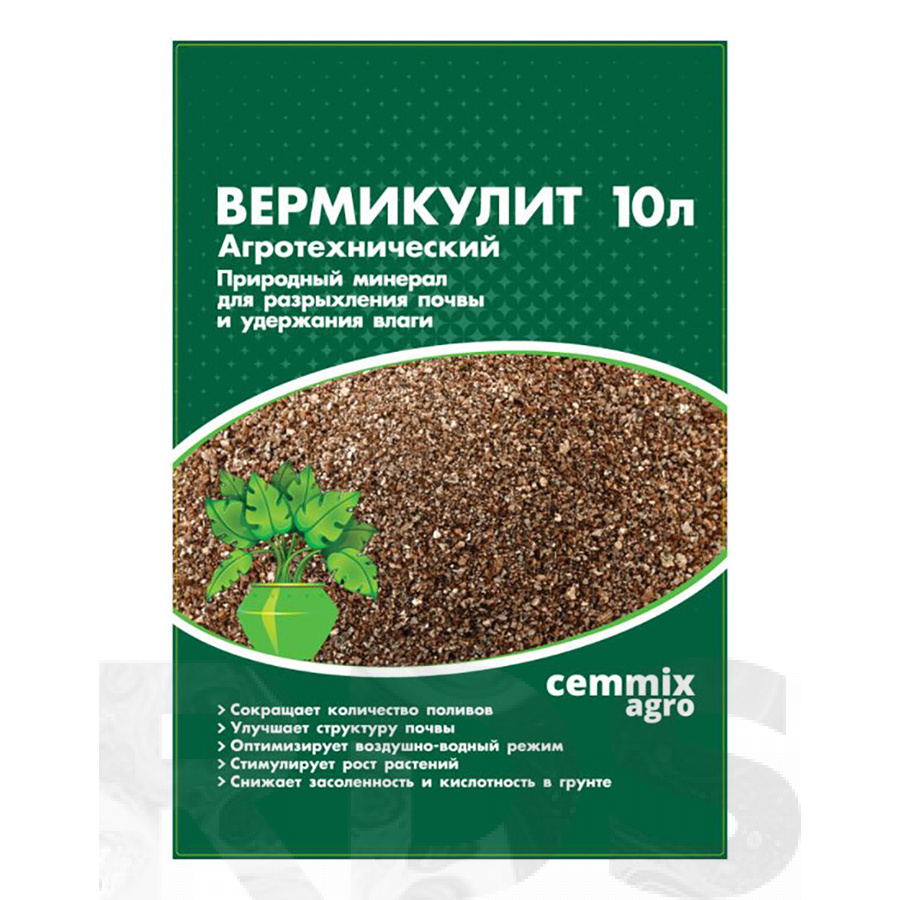 Вермикулит агротехнический CEMMIX 10л - купить по цене от 279.5 р.