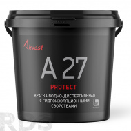 Краска гидроизоляционная АКВЕСТ-27 PROTECT, матовая, база А, 12кг - фото