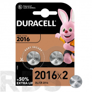 Батарейка литиевая CR2016 "Duracell" - фото