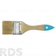 Кисть флейцевая, натуральная cветлая щетина, деревянная ручка, 1" (25 мм)/00703М - фото
