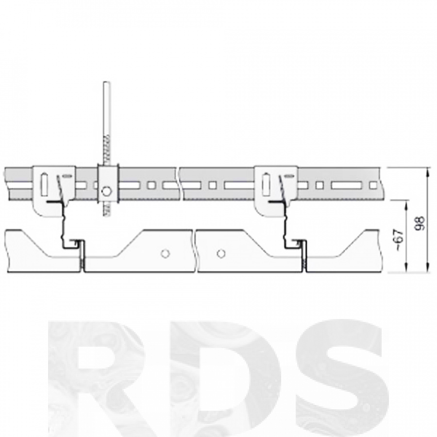 Потолочная панель Metal Plain R-H 200 с перфорацией, с флисом - купить по  цене от 3201.52 р.