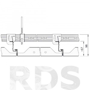 Потолочная панель Metal Plain R-H 200 с перфорацией, с флисом - фото 2