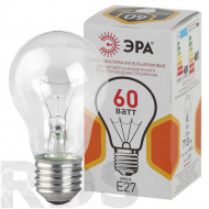 Лампа накаливания ЭРА А50 60Вт 230В Е27 - фото