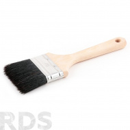 Кисть плоская, 1,0" (25 мм), натуральная чёрная щетина, деревянная ручка, "EcoRank" - фото