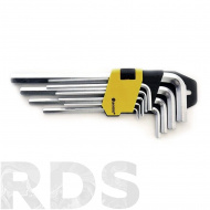 Ключи имбусовые, 1,5-10 мм, удлиненные, HEX, 9 шт., "UNIVERSE" - фото