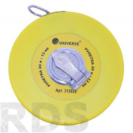Рулетка геодезическая, 20 м, фиберглассовая лента, пластмассовый корпус, "UNIVERSE" /312020 - фото