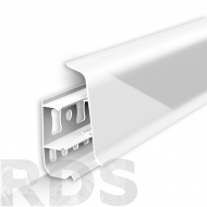 Плинтус напольный 55мм "Деконика", 001-0 Белый Глянцевый - фото