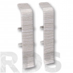 Соединитель для плинтуса 55 мм, "Деконика" (2 шт.), 253 ясень серый - фото