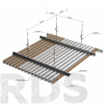Рейка "Албес" A38S металлик А907 RUS эконом L=3 м - фото 2