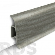 Плинтус напольный с центральной планкой 55 мм, 2,2 м, "Идеал Классик", 210 дуб пепельный - фото