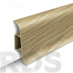 Плинтус напольный с центральной планкой 55 мм, 2,2 м, "Идеал Классик", 272 сосна золотистая - фото