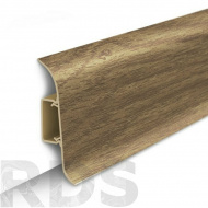 Плинтус напольный с центральной планкой 55 мм, 2,2 м, "Идеал Классик", 281 палисандр - фото