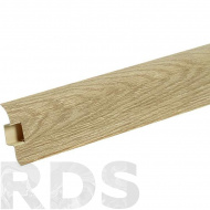 Плинтус напольный с центральной планкой 55 мм, 2,2 м, "Идеал Классик", 311 карагач - фото