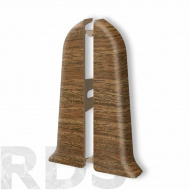 Торцевые (пара) для плинтуса 70мм "Идеал Классик" (1 пара во флоупак), 291 Орех - фото