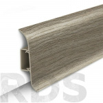 Плинтус напольный с центральной планкой 70 мм, 2,2 м, "Идеал Классик", 205 дуб капучино - фото