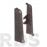 Торцевые (пара) для плинтуса 70 мм, "Деконика", 303 венге темный - фото