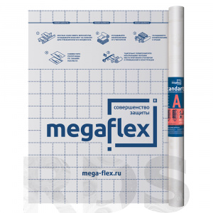 Megaflex Standart A (ш 1.6, 70 м2) влаго-ветрозащитная однослойная мембрана - фото