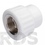 Муфта PP-R белая, Дн20х3/4" вн/р  VALFEX - фото