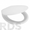 Сиденье для унитаза  (Сантек) "Бриз" белое дюропласт - фото