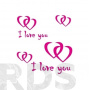 Трафарет виниловый "I Love You", 210*310 мм - фото