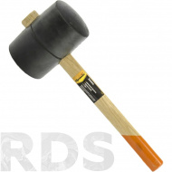 Киянка 450 гр, черная резина, обратная деревянная ручка, "SPARTA" - фото 2