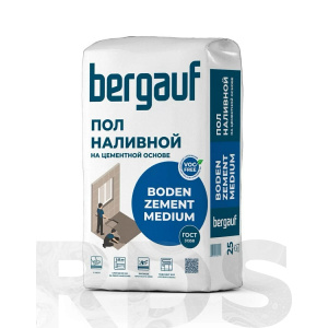 Пол наливной быстротвердеющий цементный BERGAUF 