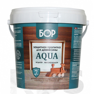 Защитная пропитка для древесины Aqua Бор Тик (ВЕД 2,3 кг / 4 шт) - фото