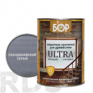 Защитная пропитка для древесины Ultra Бор скандинавский серый ( 2,7 кг / 4 шт) - фото