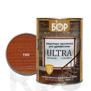 Защитная пропитка для древесины Ultra Бор тик ( 0,75 кг / 14 шт)