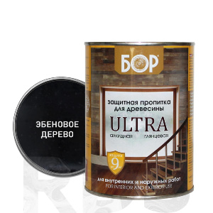Защитная пропитка для древесины Ultra Бор эбеновое дерево ( 2,7 кг / 4 шт)