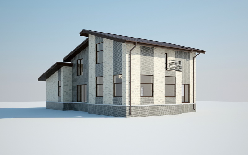 Проект дома с блоками Bonolit - фото